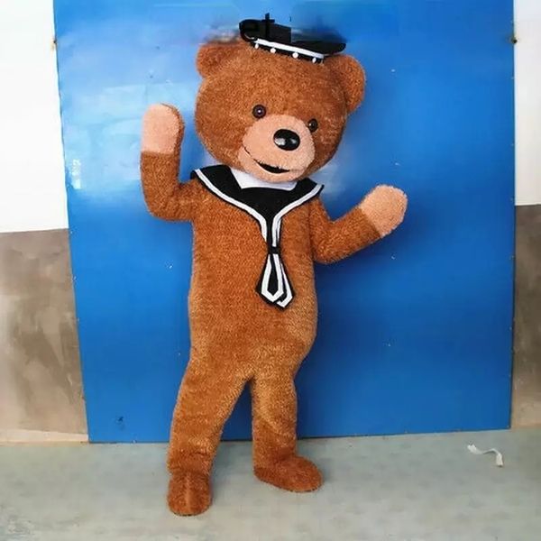 Costumi della mascotte dell'orso di peluche Kawaii Vestito da festa di fantasia di Natale Vestito da personaggio dei cartoni animati Vestito per adulti Abbigliamento a tema pubblicitario di Carnevale di Pasqua