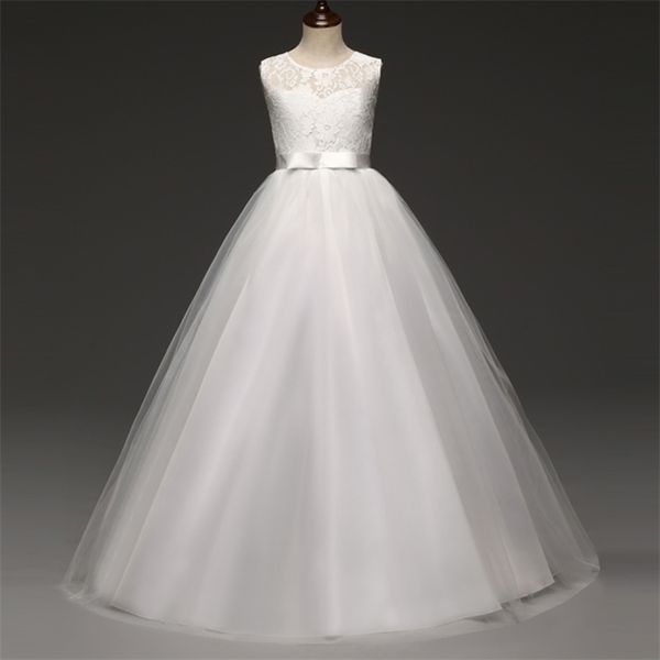 Blumenmädchenkleid für Brautjungfern, für Kinder, Hochzeit, Party, elegante Spitze, Prinzessin, Erstkommunion, 220426