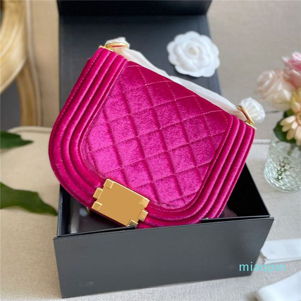 2022SS Mini Camurça Bolsa de Flha de Hardware de Hardware de Metal de alta qualidade Strapa de ombro French Designer Crossbody Bag Diamond Quilted Diamond