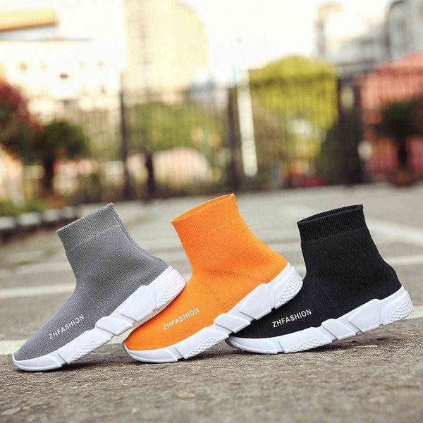 Отсуть обувь Ulzzang Fashion Orange Sock Женские кроссовки повседневная платформа на платформу на высоких ботинках теннисный баскетбол тренеры по бегу new 220518