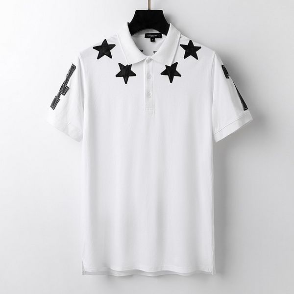 

premium brand men's t-shirt embroidered star alphabet women's designer t-shirt short sleeves fashion clothing casual cotton breat, White;black