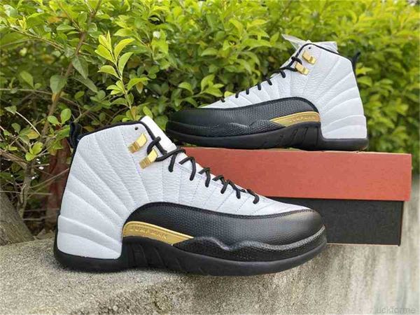 

release authentic 12 royalty white black metallic gold man shoes twist stone blue crimson real carbon fiber athletic sports sneakers