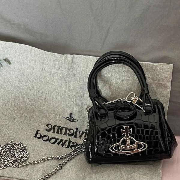 

designer bags 2022 new portable lacquered crocodile pattern simple and versatile mini chain messenger high appearance clip