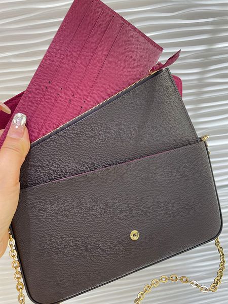 

pruse luxurys designers bags 3pcs set bags purse woman fashion crossbody shoulder bag chain tote clutchbag handbags removable multi pochette