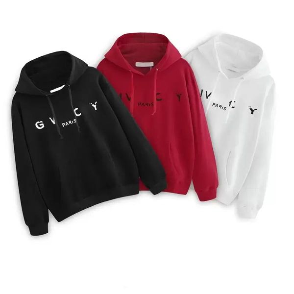 

21aa men's hoodie designer couple casual pullover long sleeve street hip cotton loose women's m-6xl, Black