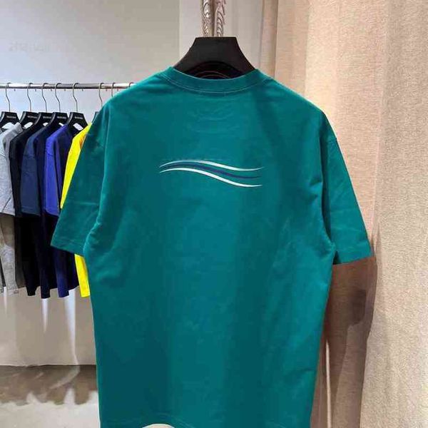 

22sss designer fashion balenciga t shirt spring and summer cola wave short sleeve men's and women's loose and versatile casual hal, White;black