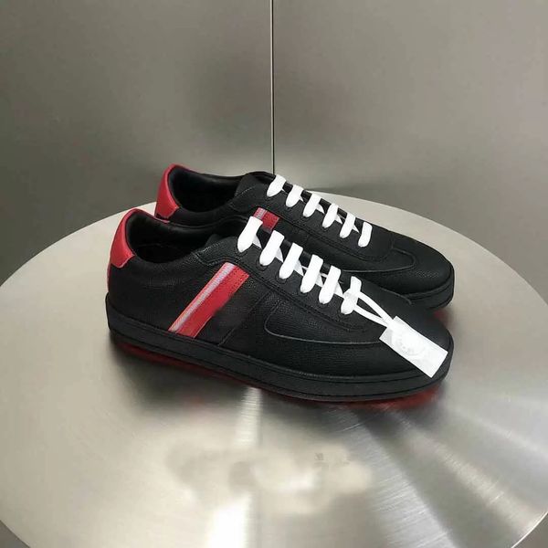 

famous branda boomerang sneakers shoes men tpu leather rubber sole skateboard walking party wedding casual discount men's footwear, Black