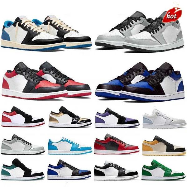 

jumpman 1 low running shoes 1s basketball bred toe unc og cactus black white archeo pink easter reverse bred men sports trainers women