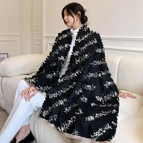 

luxurys fashion couple series painting designers letter scarf double-sided thickened long versatile shawl headband elegant tempera256r, Blue;gray