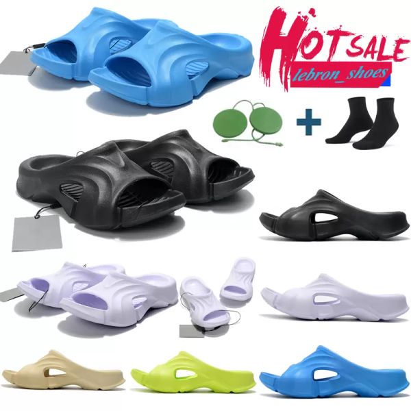 

slide designer slippers men women cream big size slides clay shoes ochre vermillion mxt moon gray mx mineral blue bone white pure resin sand, Black