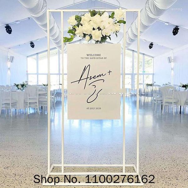 Party -Dekoration künstliche Blume Display Eisen Arch Billboard Schild Ballonregal Hochzeits Geburtstag Hintergrund Rahmen Hintergrund Metall