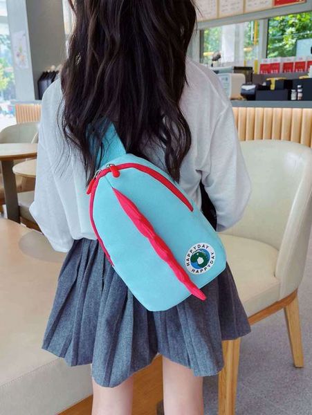 

kids letter patch sling bag she