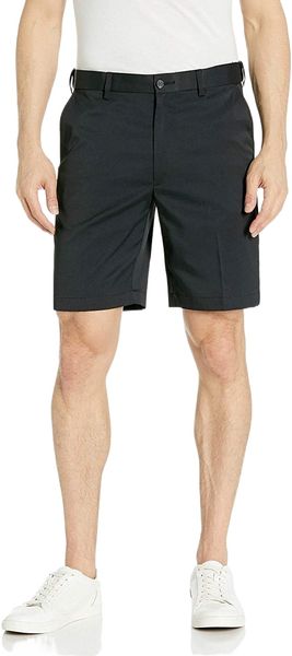 

men's flat front mirco fiber short 67y1#, White;black