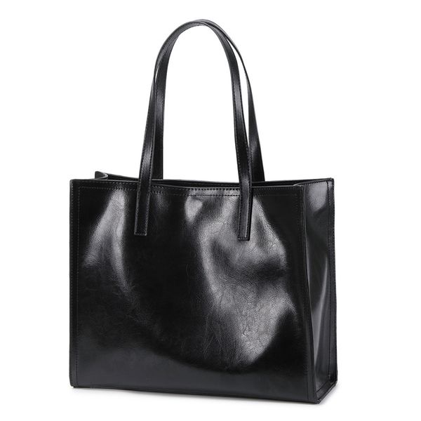 

designer bag shoulder tote bag with large capacity and contrast leather 34cm