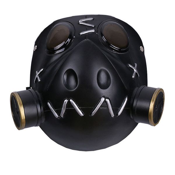 Jogo quente Ow Roadhog Máscara Cosplay Original Projetado Mako Rutledge Black Soft Resina Máscara Halloween Cosplay Costume Prop para Homens T200509