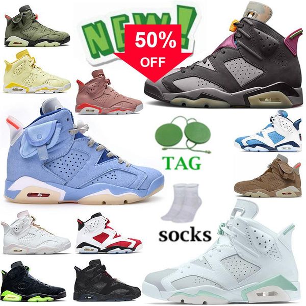 

jumpman 6 6s mens basketball shoes bordeaux british khaki tiffany blue unc vi pink champion floral gold hoops men women sports sneakers j, Black