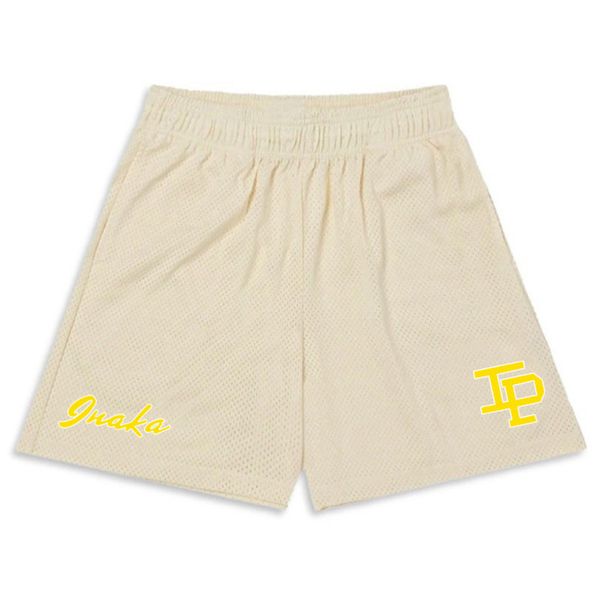 

inaka power fashion men's shorts mesh classic women's fitness basketball loose eric emmanuel basic sports pants designer ee beach, White;black