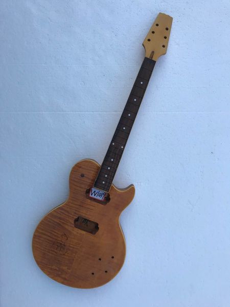 

professional diy electric guitar flame maple without hardwares in stock w1089