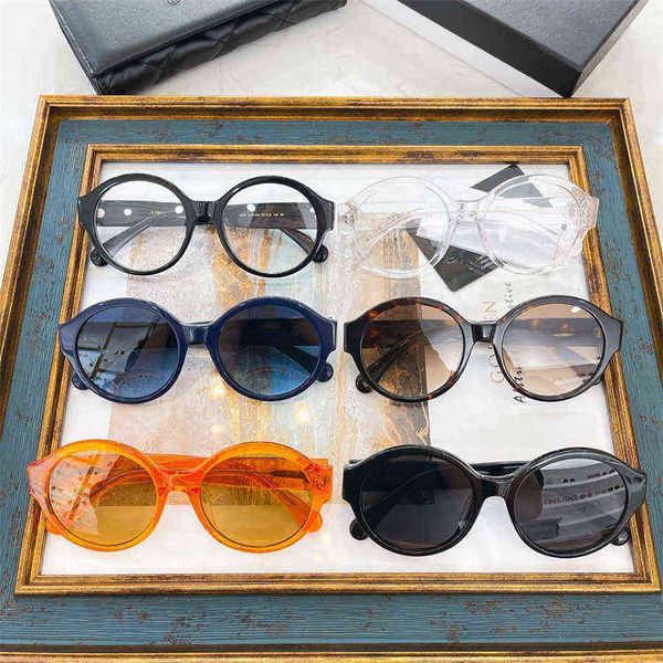 

22 new small round frame sunglasses net red same face ch3426 shades leisure, White;black