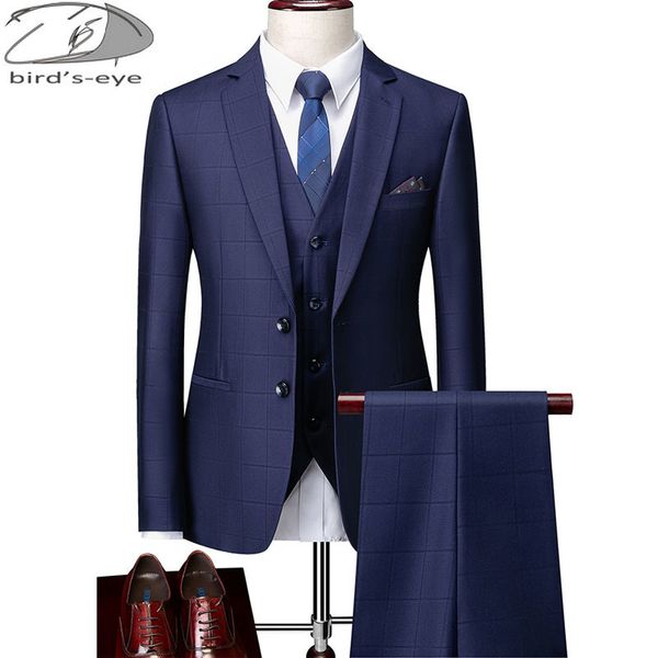 Ternos masculinos Blazers Blazerspantsvest Mens Suits xadrez 3 peças Men Dress S 220823