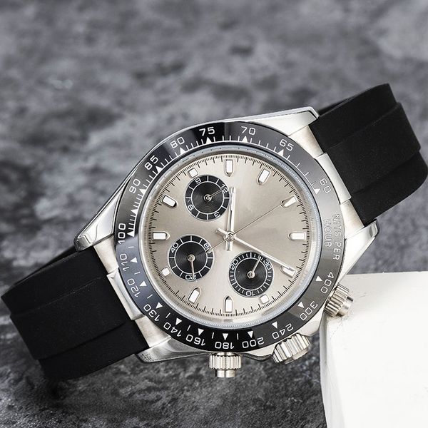 

designer mens watches japan vk chronograph movement watch full stainless steel sapphire glass 5atm waterproof super luminous 41mm montre de, Slivery;brown