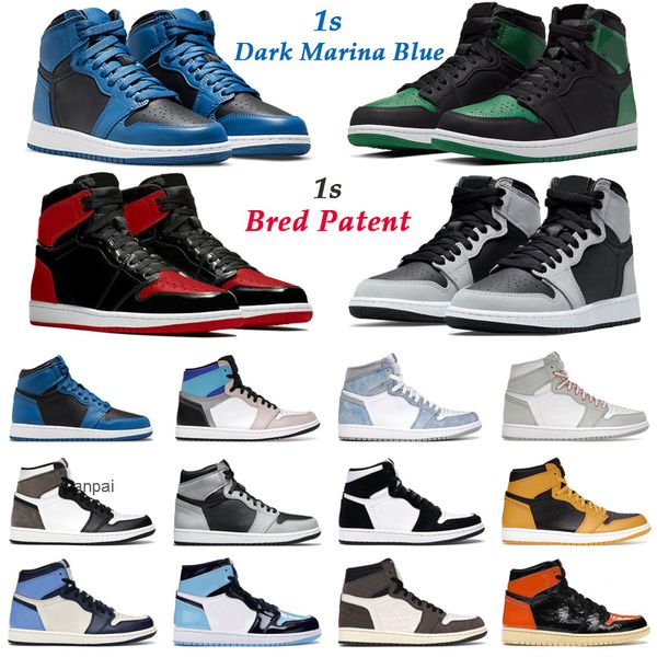 

basketball shoes 1s dark marina blue 1 high og bred patent bordeaux prototype hyper royal university blue twist mens trainers sport sneakers