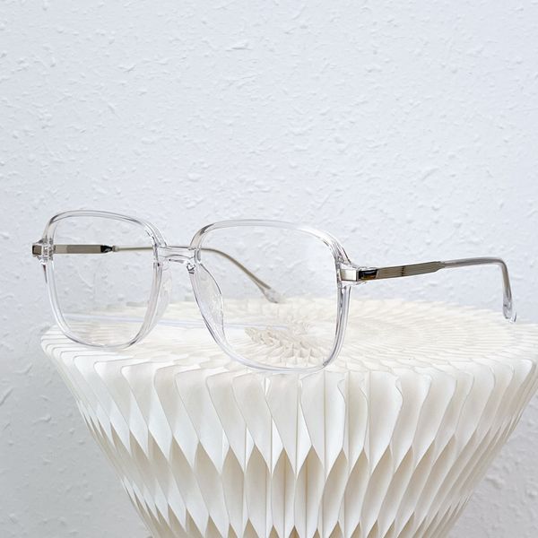 

new silver anti-blue light optical sunglasses men and women large frame myopia glasses frame fashion flat mirror, White;black