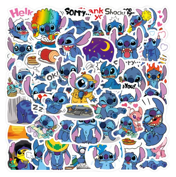 

50pcs waterproof cartoon cute stickers for water bottle phone case diy car lapwall luggage kawaii decal kid toys stationery