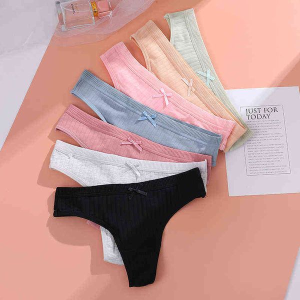 

umka new lingerie women's cotton g-string thong panties bow underwear women briefs pants intimate ladies low-rise clothing w220324, Red;black