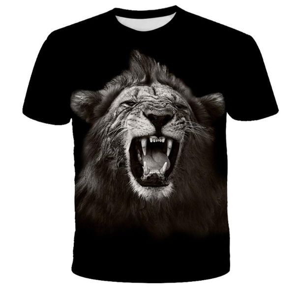 Homens camisetas Tigre 3D Camisetas Homens Mulheres Tshirt Verão Forma Curta Manga Impresso Animal T-shirt Cool tops Tees Menino Roupa