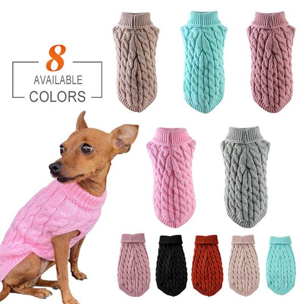 Vestuário para cães roupas de inverno pupp gatinho de colarinho de colar de colorinho sólido roupas de moda de moda para cães de estimação chihuahua yorksdog