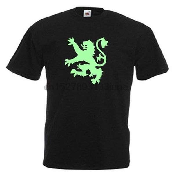

scottish lion glow in the dark mens adults t shirt 220608, White;black