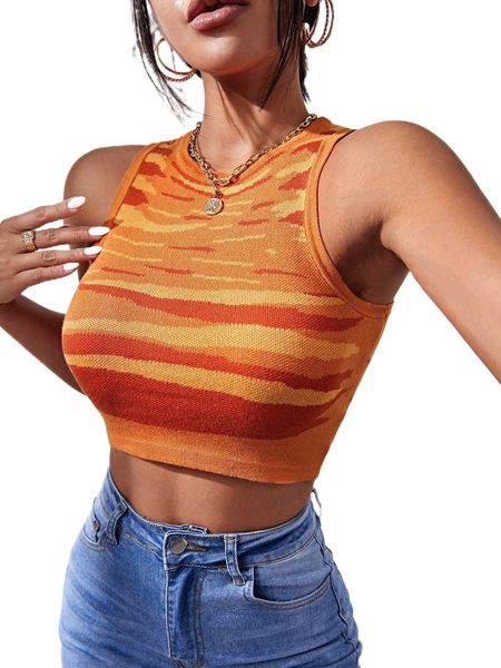 

graphic crop knit f3vi#, White;black