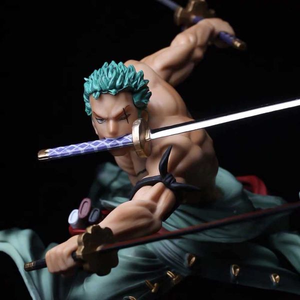 

huiya01 puppets anime figurine een stuk anime figuur nieuwe wereld roronoa zoro strohoed classic battle action figure collectible model q072