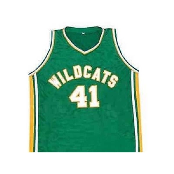 

xflsp 41 glenn rice northwestern high wildcats basketball jersey green embroidery stitched personalized custom jerseys, Black