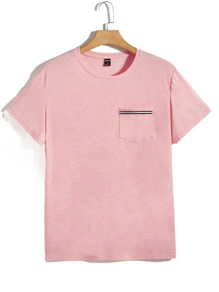 

men patch pocket detail tee 49ii#, White;black