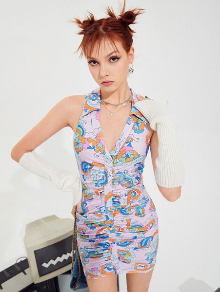 

button up floral bodycon dress k0nw#, Black;gray