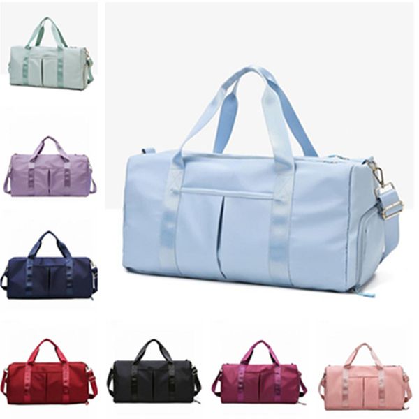 

lu yoga bag hand yoga female waterproof large luggage short travel logo 2022
