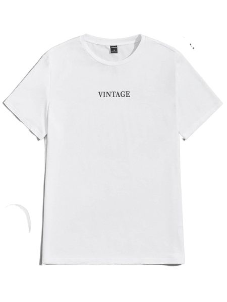 

men letter graphic t-shirt n3hf#, White;black