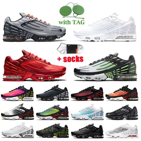 

2022 fashion tn plus 3 tuned women men run shoes grey navy triple white crimson red green aqua og black laser blue obsidian sports mens trai