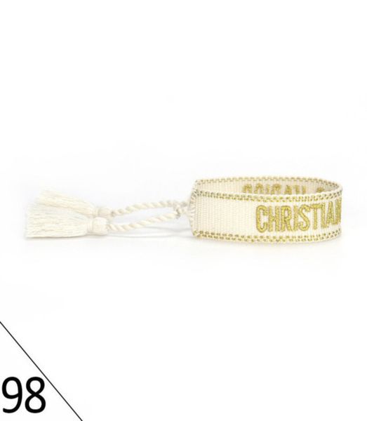 

adjustable brand designers bracelet luxury woven friendship bangle for women men vintage braided bangles embroidery tassel bracelets jewelry, Golden;silver