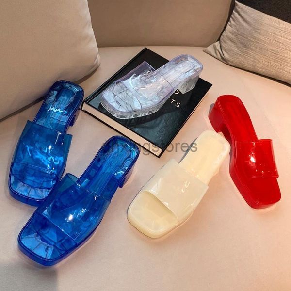 

designer sandals women slippers chunky rubber g jelly sandals high heels sandal summer thick bottom slipper beach slides alphabet pink gree, Black