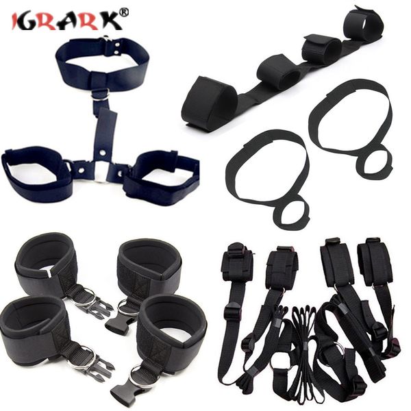 sexyy BDSM-Ausrüstungssets, erotisches Bett-Bondage-Set, Handschellen, Rollenspiele, Requisiten, Spiele für Erwachsene, sexy Spielzeug für Paare, exotisches Zubehör