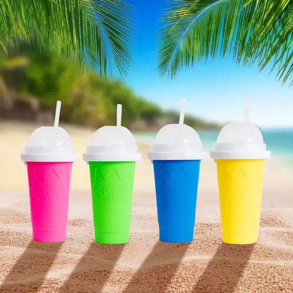 Kids Sushy Maker Copo Quick Frozen Diy Smoothies Milkshake Bottle Flish and Shake Maker Silicone Ice Cream Bottle Bottle T0601TT06