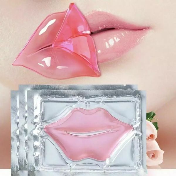 Maschera per labbra di cristallo di collagene Peel Off Lasting Moisturizing Lips Mask Patches Cura della pelle