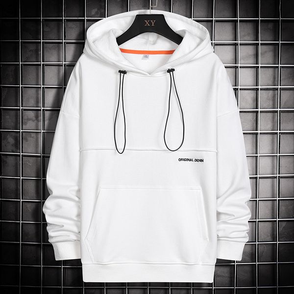 

men sweaters solid color hooded sweatshirts 2021 spring autumn hip hop oversized hoodies men sweaters casual sport hoody men l220730, Black