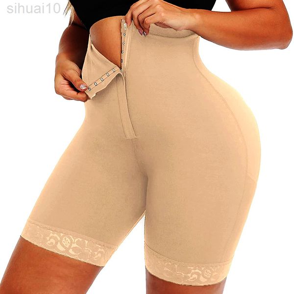 5XL 6XL Sexy Butt Lifter con fibbia Dimagrante Pancia Controllo Mutandine Body Shaper Vita alta Trainer Shapewear Dij Slimmer Panty L220802