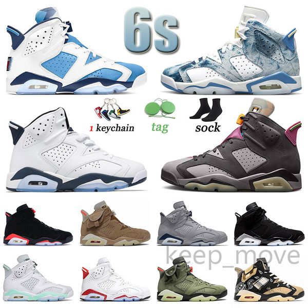 

6 trainers basketball shoes washed denim midnight navy mint foam jumpman sneakers sports red oreo 6s unc british khaki men electric green ge