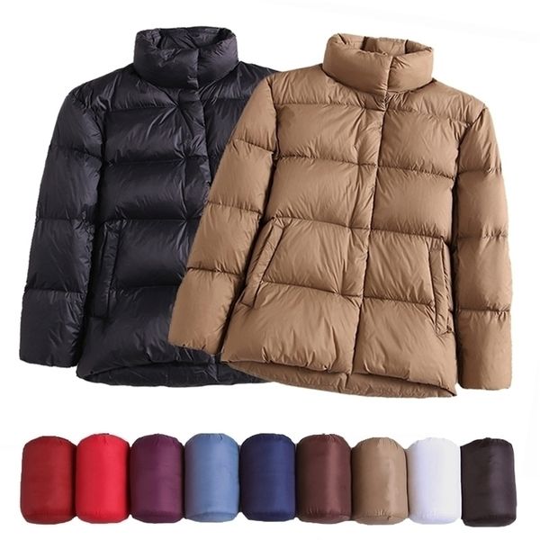 

winter down jacket women puffer jacket light slim warm down coats female casual winter plus size parka for women 201102, Black