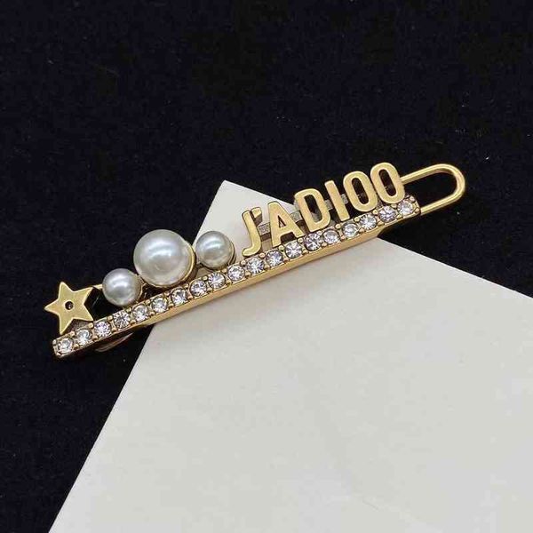 

70% off jewelry 21 new hair accessories gold geometric pearl diamond inlaid letter star and south fashion versatile hairpin, Golden